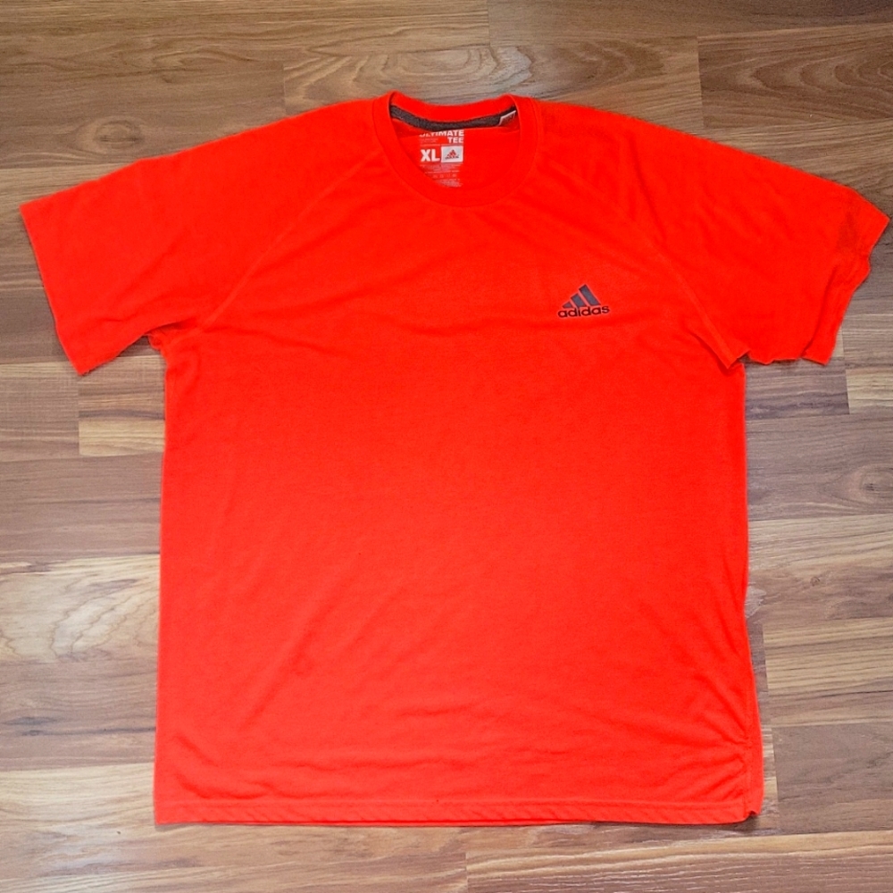 Adidas Ultimate Tee S/S shirt.  Sz XL.  Good used condition . Solar Red (orange)
